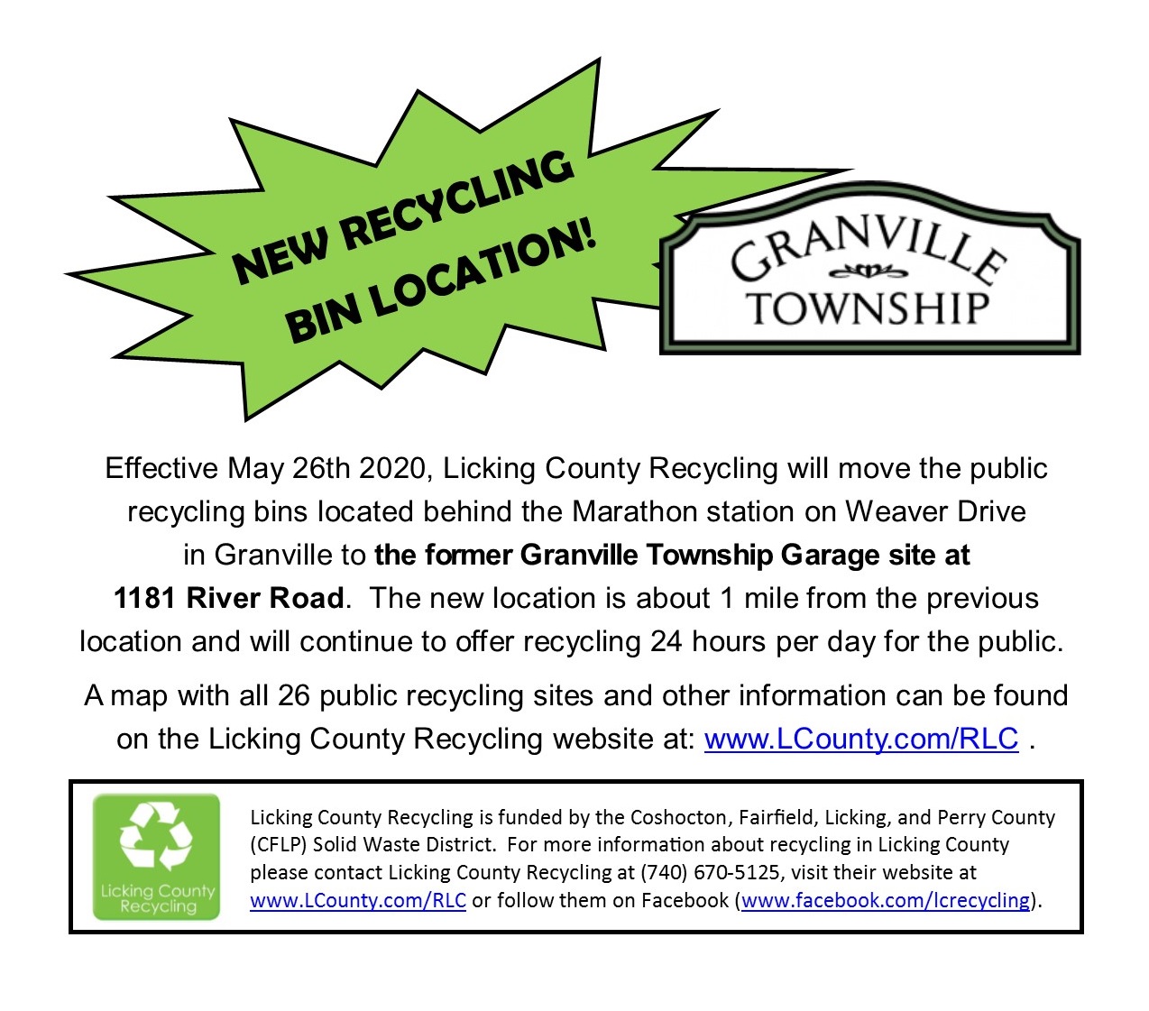 Licking County Recycling Locations & Schedule